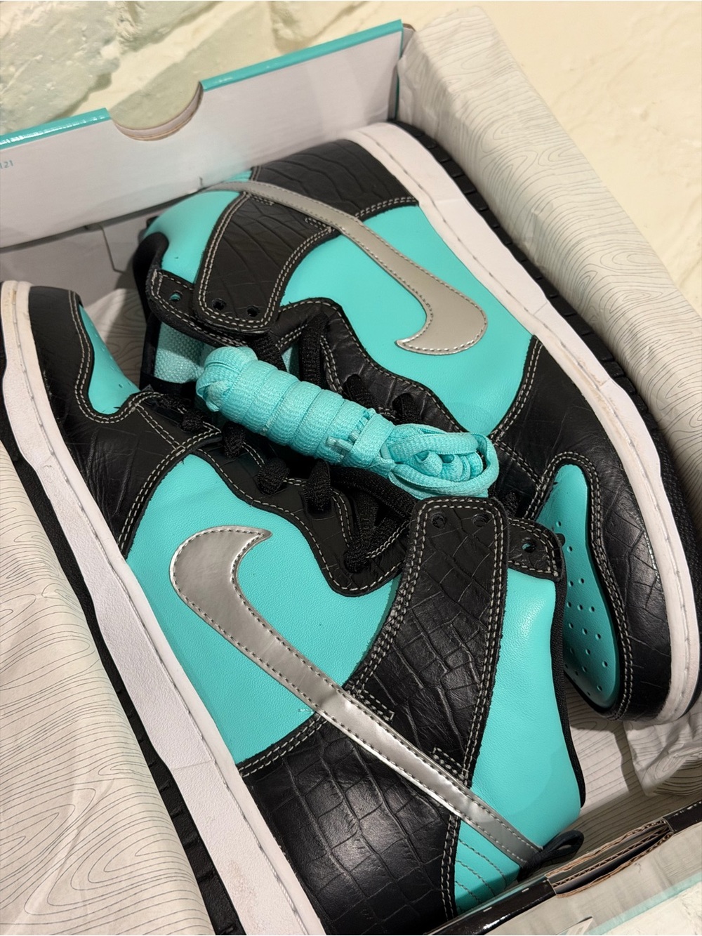 Nike Dunk Premium - Aqua/Chrome-Black